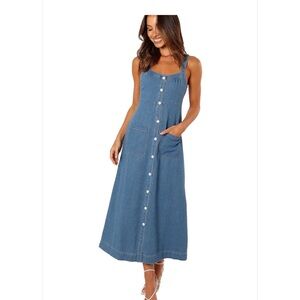 Petal & Pup Denim Button-Front Dress